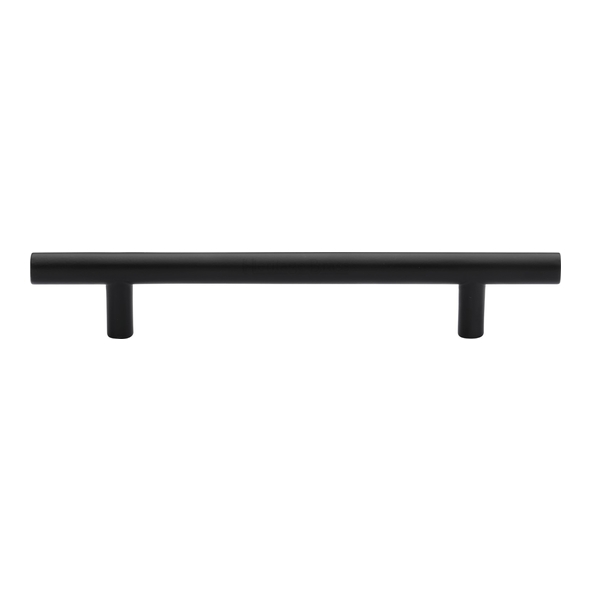 C0361 128-BKMT • 128 x 192 x 32mm • Matt Black • Heritage Brass Pedestal 11mm Ø Cabinet Pull Handle